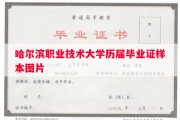 哈尔滨职业技术大学历届毕业证样本图片