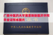 广西中医药大学赛恩斯新医药学院毕业证样本图片