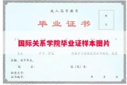 国际关系学院毕业证样本图片