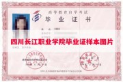 四川长江职业学院毕业证样本图片