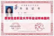 西安信息职业大学毕业证样本图片