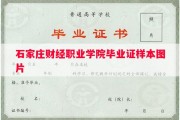 石家庄财经职业学院毕业证样本图片