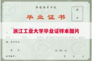 浙江工业大学毕业证样本图片