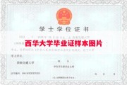 西华大学毕业证样本图片