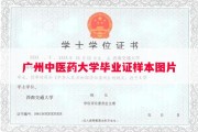 广州中医药大学毕业证样本图片