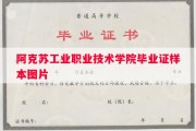 阿克苏工业职业技术学院毕业证样本图片