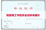 荆楚理工学院毕业证样本图片