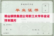 鞍山钢铁集团公司职工大学毕业证样本图片