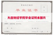大连财经学院毕业证样本图片