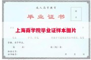上海商学院毕业证样本图片