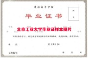 北京工业大学毕业证样本图片
