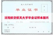 沈阳航空航天大学毕业证样本图片