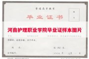 河南护理职业学院毕业证样本图片