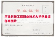 河北科技工程职业技术大学毕业证样本图片