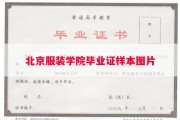 北京服装学院毕业证样本图片