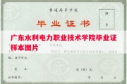广东水利电力职业技术学院毕业证样本图片