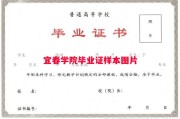 宜春学院毕业证样本图片