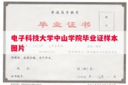 电子科技大学中山学院毕业证样本图片