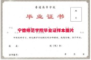 宁德师范学院毕业证样本图片
