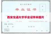 西安交通大学毕业证样本图片