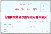 山东传媒职业学院毕业证样本图片