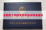 合肥职工科技大学毕业证样本图片