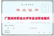 广西城市职业大学毕业证样本图片