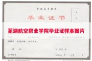 芜湖航空职业学院毕业证样本图片