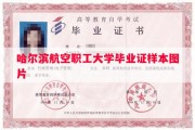 哈尔滨航空职工大学毕业证样本图片