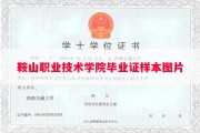 鞍山职业技术学院毕业证样本图片