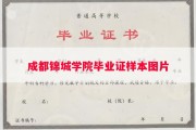 成都锦城学院毕业证样本图片