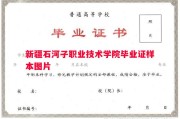 新疆石河子职业技术学院毕业证样本图片