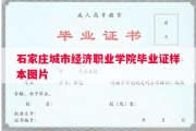 石家庄城市经济职业学院毕业证样本图片