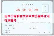 山东工程职业技术大学历届毕业证样本图片