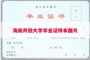 海南开放大学毕业证样本图片