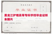黑龙江护理高等专科学校毕业证样本图片
