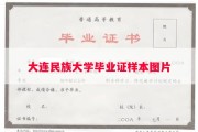 大连民族大学毕业证样本图片