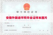 安徽外国语学院毕业证样本图片