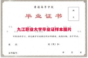 九江职业大学毕业证样本图片