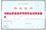 马鞍山职业技术学院毕业证样本图片