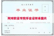 阿坝职业学院毕业证样本图片