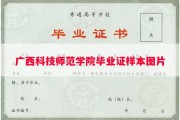 广西科技师范学院毕业证样本图片