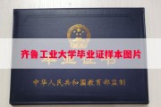 齐鲁工业大学毕业证样本图片