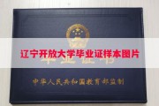辽宁开放大学毕业证样本图片