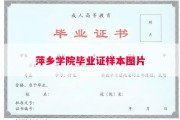 萍乡学院毕业证样本图片