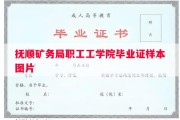 抚顺矿务局职工工学院毕业证样本图片