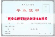 西安文理学院毕业证样本图片