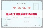 吉林化工学院毕业证样本图片