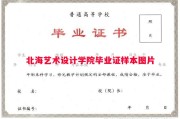 北海艺术设计学院毕业证样本图片
