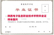 陕西电子信息职业技术学院毕业证样本图片